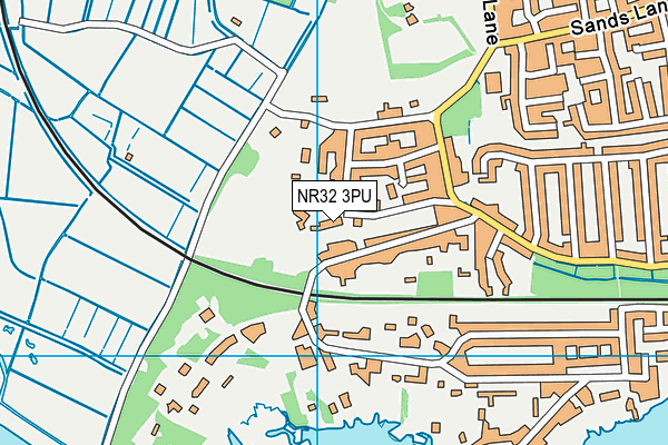 NR32 3PU map - OS VectorMap District (Ordnance Survey)