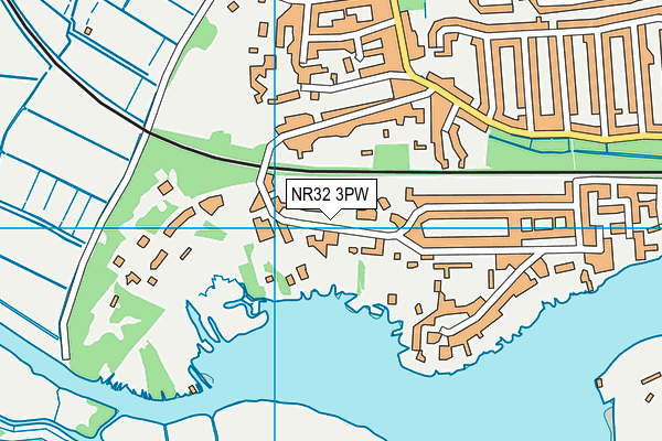 NR32 3PW map - OS VectorMap District (Ordnance Survey)