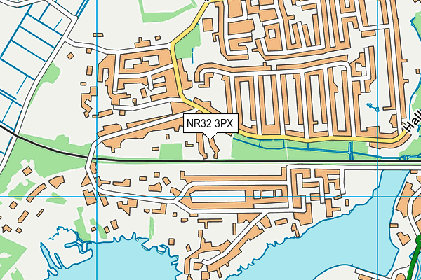 NR32 3PX map - OS VectorMap District (Ordnance Survey)