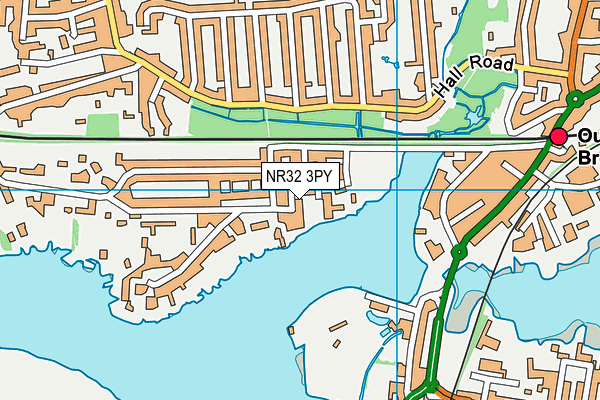 NR32 3PY map - OS VectorMap District (Ordnance Survey)