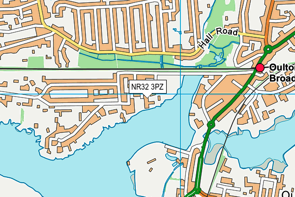 NR32 3PZ map - OS VectorMap District (Ordnance Survey)