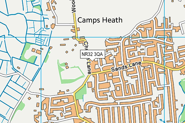 NR32 3QA map - OS VectorMap District (Ordnance Survey)