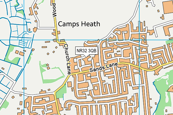 NR32 3QB map - OS VectorMap District (Ordnance Survey)