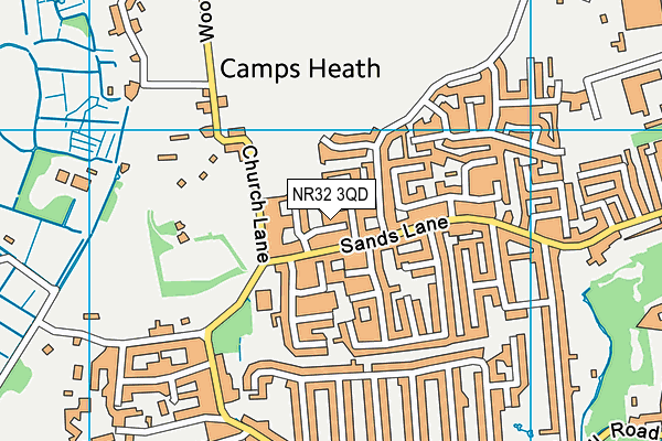 NR32 3QD map - OS VectorMap District (Ordnance Survey)