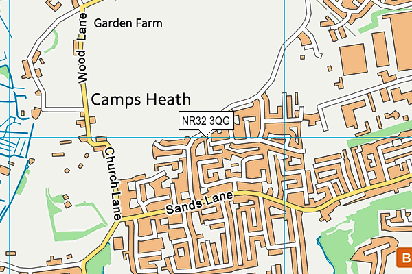 NR32 3QG map - OS VectorMap District (Ordnance Survey)