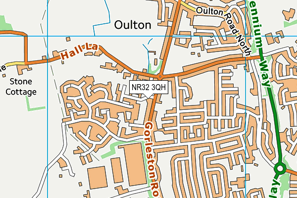 NR32 3QH map - OS VectorMap District (Ordnance Survey)