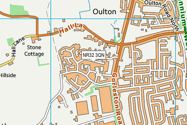 NR32 3QN map - OS VectorMap District (Ordnance Survey)