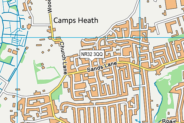 NR32 3QQ map - OS VectorMap District (Ordnance Survey)