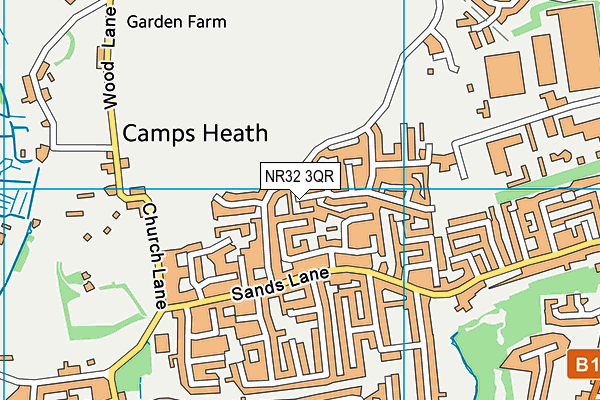 NR32 3QR map - OS VectorMap District (Ordnance Survey)