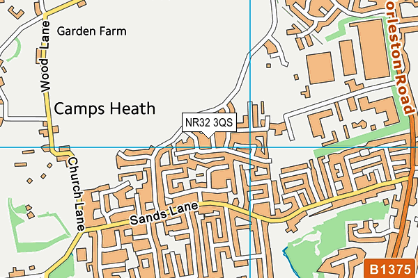 NR32 3QS map - OS VectorMap District (Ordnance Survey)