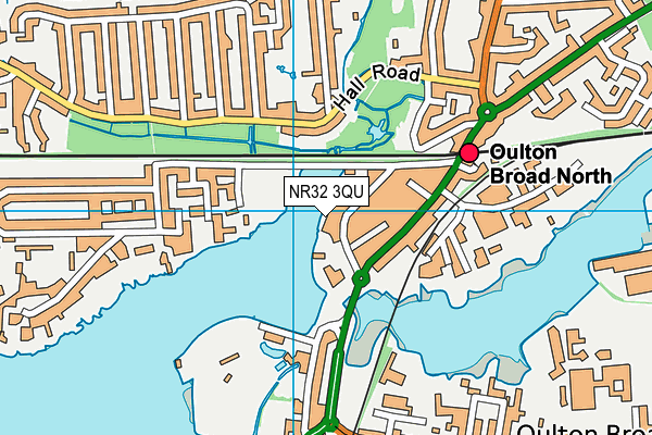 NR32 3QU map - OS VectorMap District (Ordnance Survey)