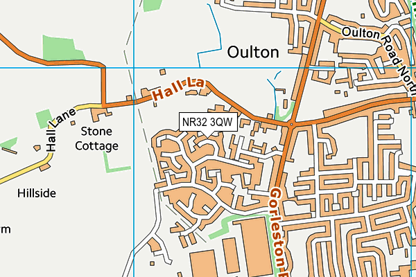 NR32 3QW map - OS VectorMap District (Ordnance Survey)