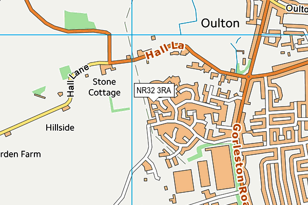 NR32 3RA map - OS VectorMap District (Ordnance Survey)