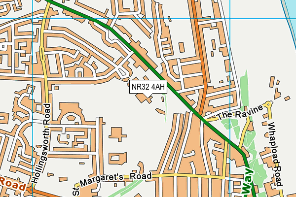 Ormiston Denes Academy map (NR32 4AH) - OS VectorMap District (Ordnance Survey)