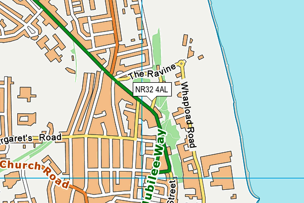 NR32 4AL map - OS VectorMap District (Ordnance Survey)