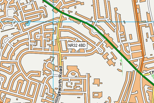 NR32 4BD map - OS VectorMap District (Ordnance Survey)