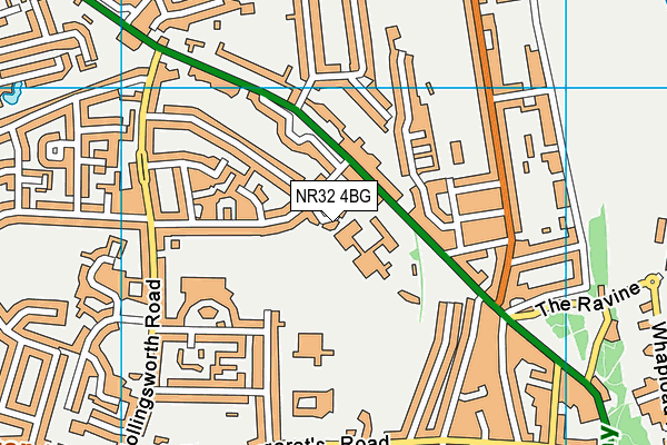 NR32 4BG map - OS VectorMap District (Ordnance Survey)