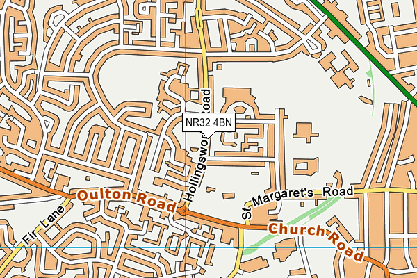 NR32 4BN map - OS VectorMap District (Ordnance Survey)