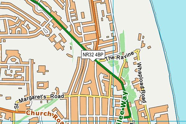 NR32 4BP map - OS VectorMap District (Ordnance Survey)