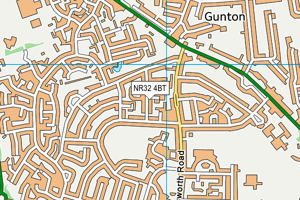 NR32 4BT map - OS VectorMap District (Ordnance Survey)