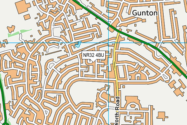 NR32 4BU map - OS VectorMap District (Ordnance Survey)