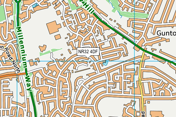NR32 4DF map - OS VectorMap District (Ordnance Survey)