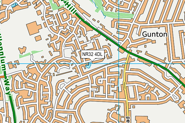 NR32 4DL map - OS VectorMap District (Ordnance Survey)