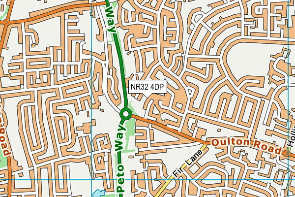 NR32 4DP map - OS VectorMap District (Ordnance Survey)