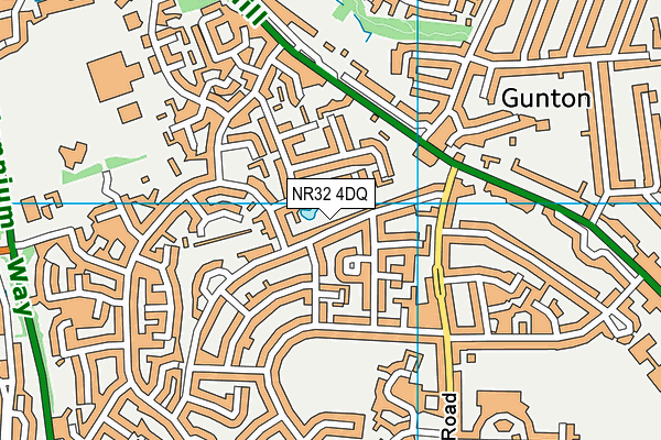 NR32 4DQ map - OS VectorMap District (Ordnance Survey)