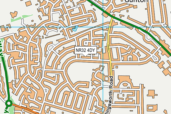 NR32 4DY map - OS VectorMap District (Ordnance Survey)