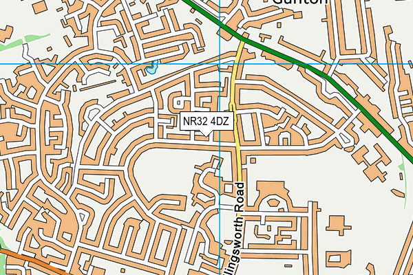NR32 4DZ map - OS VectorMap District (Ordnance Survey)