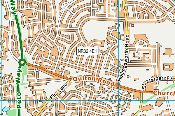 NR32 4EH map - OS VectorMap District (Ordnance Survey)