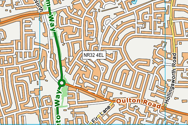 NR32 4EL map - OS VectorMap District (Ordnance Survey)