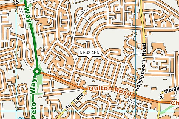 NR32 4EN map - OS VectorMap District (Ordnance Survey)