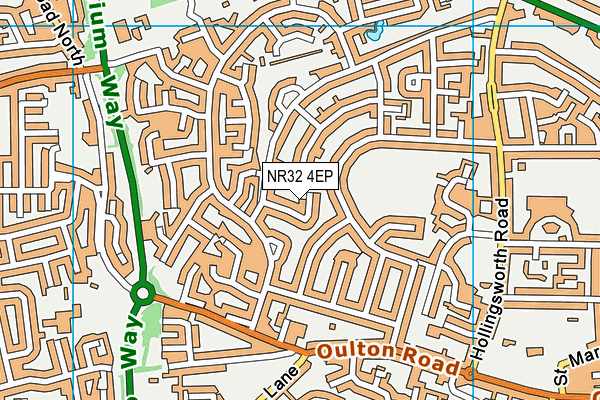 NR32 4EP map - OS VectorMap District (Ordnance Survey)