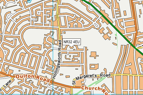 NR32 4EU map - OS VectorMap District (Ordnance Survey)