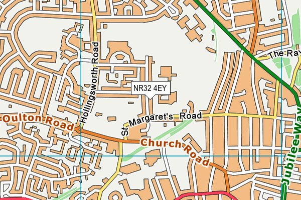 NR32 4EY map - OS VectorMap District (Ordnance Survey)