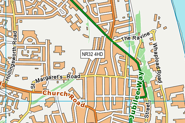 NR32 4HD map - OS VectorMap District (Ordnance Survey)