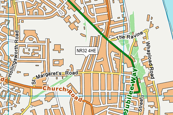 NR32 4HE map - OS VectorMap District (Ordnance Survey)