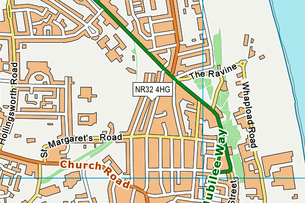 NR32 4HG map - OS VectorMap District (Ordnance Survey)