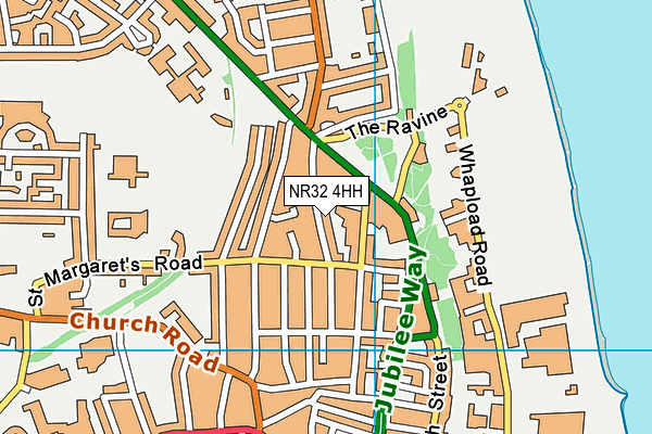 NR32 4HH map - OS VectorMap District (Ordnance Survey)