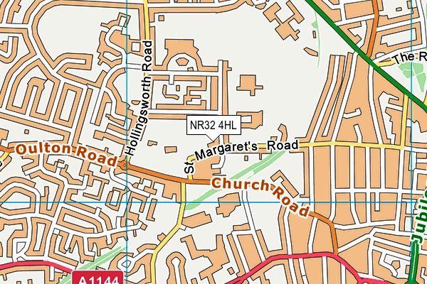 NR32 4HL map - OS VectorMap District (Ordnance Survey)