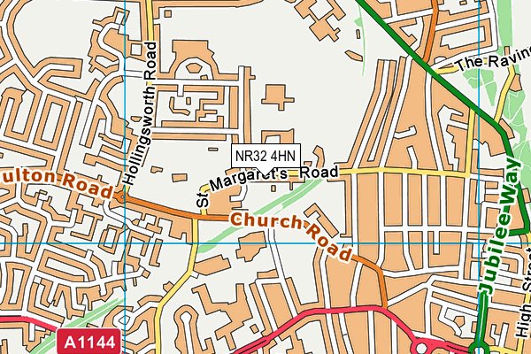 NR32 4HN map - OS VectorMap District (Ordnance Survey)