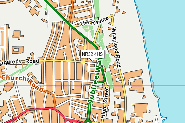 NR32 4HS map - OS VectorMap District (Ordnance Survey)