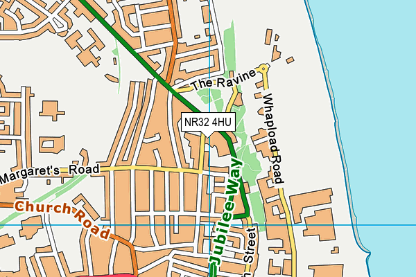 NR32 4HU map - OS VectorMap District (Ordnance Survey)