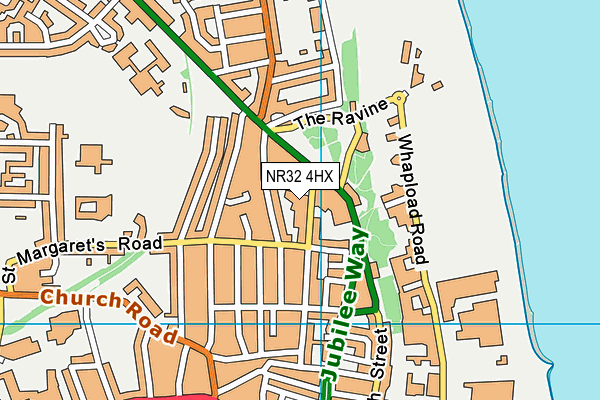 NR32 4HX map - OS VectorMap District (Ordnance Survey)