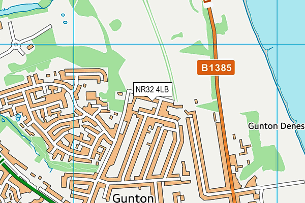 NR32 4LB map - OS VectorMap District (Ordnance Survey)