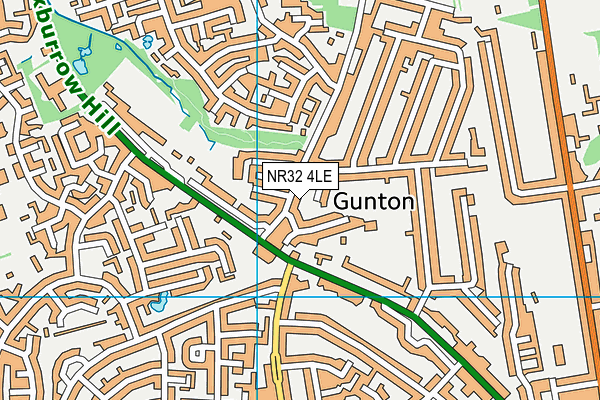 NR32 4LE map - OS VectorMap District (Ordnance Survey)