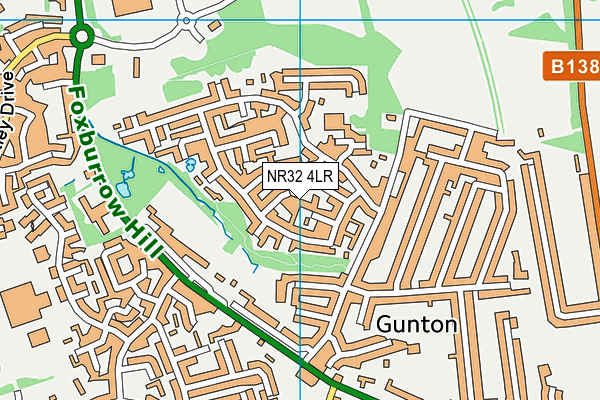 NR32 4LR map - OS VectorMap District (Ordnance Survey)