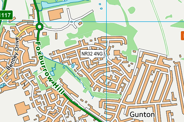NR32 4NG map - OS VectorMap District (Ordnance Survey)